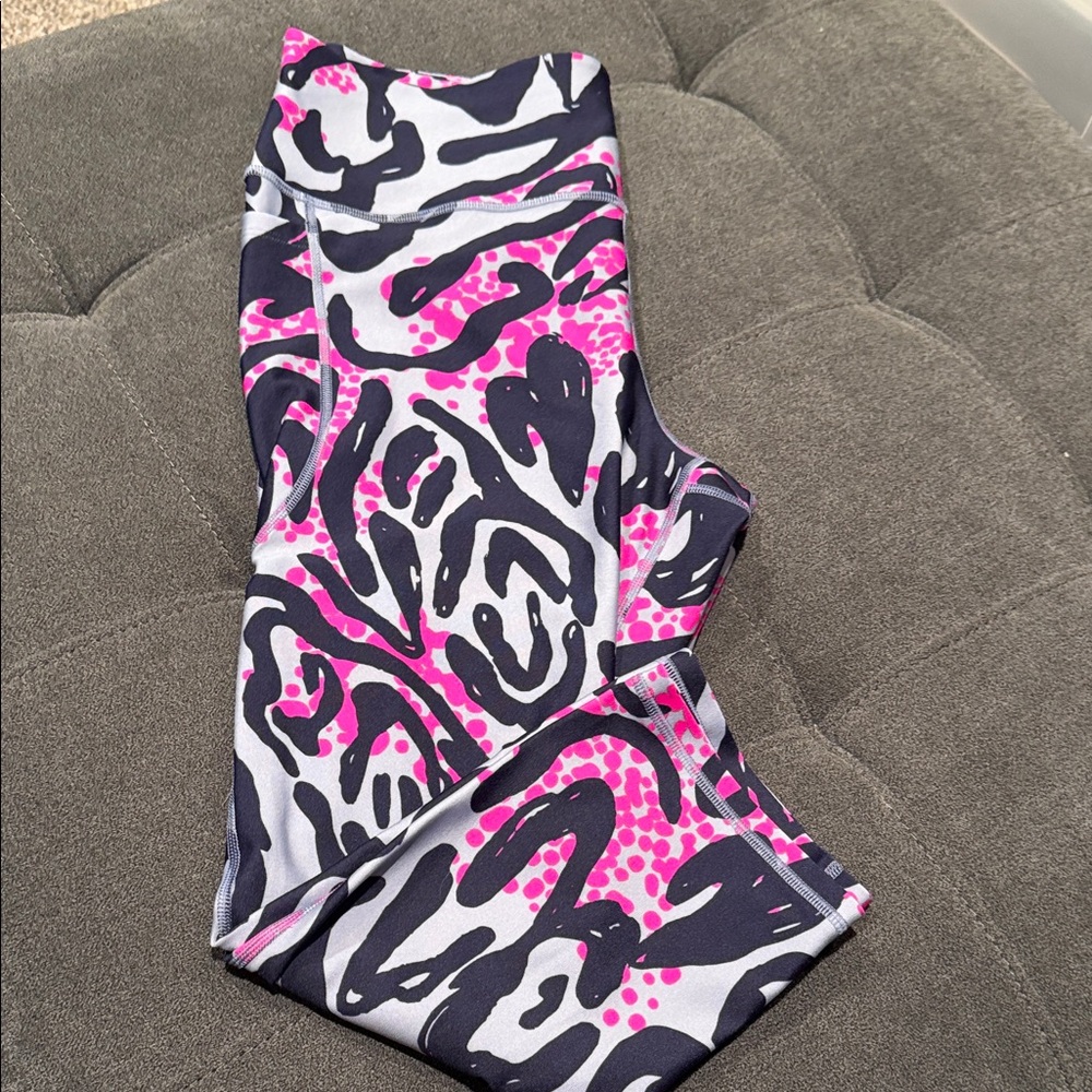 Under Armour Pink and Navy Patterned Leggings